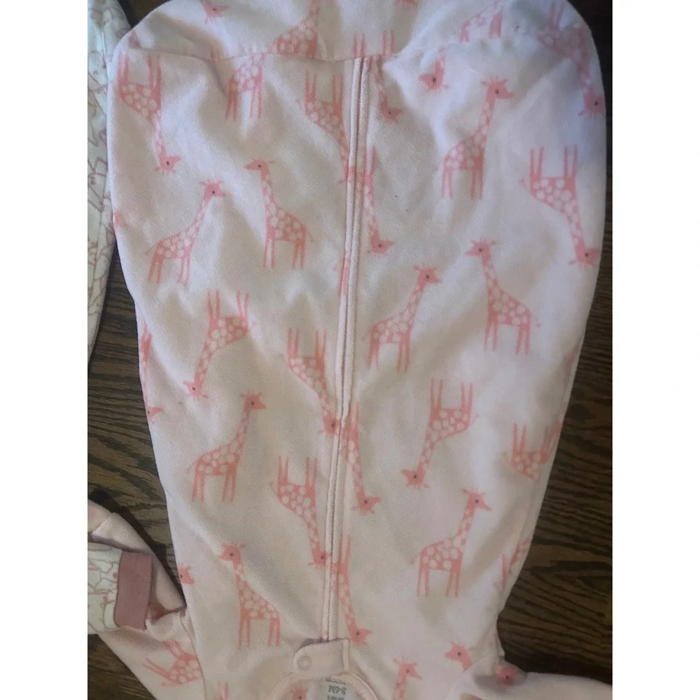 Carter's Hudson Baby Fleece Sleep Sack Bundle Giraffe Dog‎ Cloud Pink White 0-6M